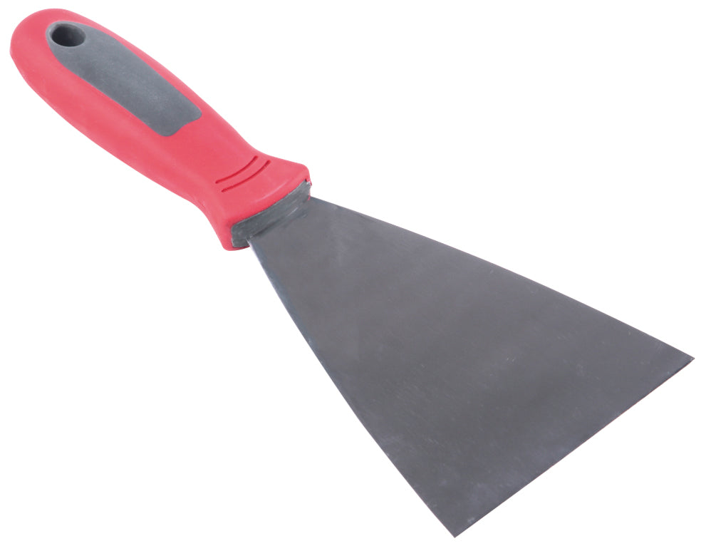 Espátula ROJA PULIDA INOX Mango Bimaterial